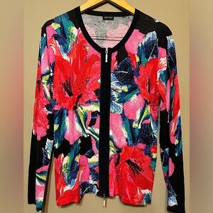 GERRY WEBER Floral Zip Cardigan Lightweight Jacket